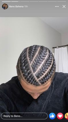 Corn Row Hairstyles Men, Short Braided Styles For Men, Braids Temp Fade, French Braid On Men, Men Cainrow Hairstyles, Mens Hairstyles With Braids, Braid Cornrow Hairstyles Men, Guys Hairstyles Braids, Braids On Men Black