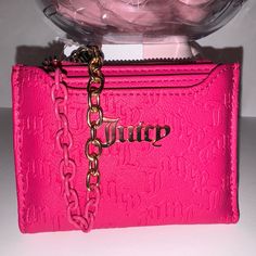 Pink Flash Embossed. Can’t Tame Her Bifold W/ Pullout Cc Trendy Pink Pouch Coin Purse, Chic Pink Wallet With Zipper Closure, Juicy Couture Purse Handbags, Juicy Couture Wallet, Juicy Couture Wallet Pink, Cute Juicy Couture Bags, Juicy Couture Daydreamer Bag Pink, Juicy Couture Bags, Couture Bags