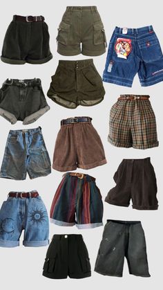 #shorts #shortsinspo Cool Outfits With Shorts, Earthy Outfits Shorts, Grunge Outfit With Shorts, Adventurecore Outfit Summer, Summer Outfits Grunge Indie, Grunge Outfits Shorts, Hippie Shorts Outfit, Grunge Shorts Outfit, Fairycore Shorts