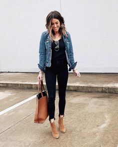 Denim Jacket Outfit, Mode Casual, Mode Inspo, Mom Outfits, Casual Fall Outfits, Work Attire, Mode Inspiration, Outfit Casual, Fall Winter Outfits