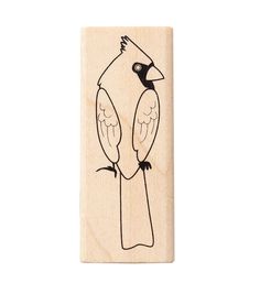 a rubber stamp with two birds on it