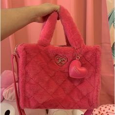 Brand New Condition Used Once Hot Pink & Fluffy New Juicy Bags! Send Offers!! Couture Bags, Juicy Couture Bags, Love Spells, Juicy Couture, Hot Pink, Satchel, Bag Lady, Couture, Brand New