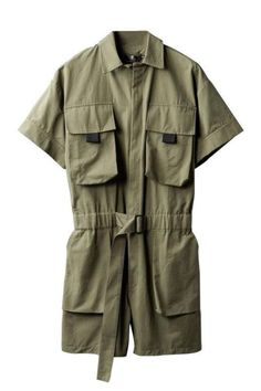 Khaki Short Sleeve Jumpsuit With Pockets, Short Sleeve Khaki Jumpsuits And Rompers With Pockets, Khaki Short Sleeve Jumpsuits And Rompers With Pockets, Green Short Sleeve Jumpsuit With Pockets, Khaki Utility Jumpsuit With Pockets, Utility Style Khaki Jumpsuits And Rompers With Pockets, Cotton Jumpsuits And Rompers With Pockets For Outdoor, Utility Jumpsuits And Rompers With Pockets For Outdoor, Casual Jumpsuits And Rompers With Pockets For Outdoor