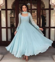 New Trendy Dresses For Diwali, Birthday Outfit Traditional, Anarkali Dress With Saree, Anarkali Suit From Saree, Frock Suits For Women, Neck Designs For Anarkali Dresses, Stiched Kurti Design, Anarkali Dress From Saree, Aesthetic Anarkali