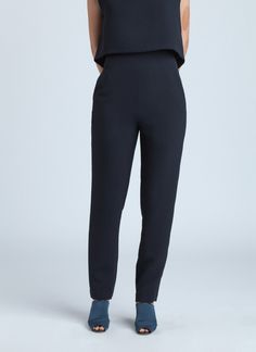 KAAREM - Sua Tapered Trouser Pocket Pant - Black Blue Trouser Pocket, Tapered Trousers, Go Up, Fashion Line, Pocket Pants, Mother Of The Groom, Relaxed Style, High Waisted Pants, Cropped Pants