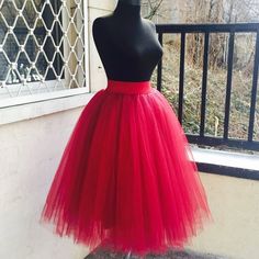 "This Midi Red Tulle Skirt is great for many occasions including weddings, holidays, parties, dance recitals, photo shoots, pageants, or for any other reason you need. ★This Summer Knee Length Tutu Skirt is made-to-order piece, sewn especially for you from high-quality fabrics with the exceptional workmanship of Ralele. My gorgeous and flattering designs are made for your daily wear and special occasions. Dress up your day and color up your style with Ralele! ★ SIZING Length of the skirt ( 66sm. tulle part + 4 sm. elastic band = 70sm. )  This item can be made in different colors, length, and as per your measurements - just convo me! ★ FABRICS & CARE  Tulle, Viscose, Cotton, Elastane, Elastic Band Hand wash only. Regular ironing, steam or dry, only at low setting of 110C (230F).  Note: We d Red Tutu Skirt, Boho Chic Skirts, Tulle Skirt Bridesmaid, Bridesmaid Skirt, Red Tulle Skirt, Blush Skirt, Skirt Dance, Tutu Skirt Women, Prom Skirt