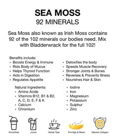 Sea Moss Gel, Herbal Healing, Sea Moss, Health Knowledge, Holistic Nutrition, Natural Health Remedies, Healing Herbs, Health Info