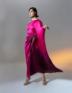 Midnight plum Dress | NOT JUST A LABEL One Shoulder Kaftan, Brunch Looks, Midnight Plum, Dark Feminine Era, Violet Ombre, Garden Party Outfit, Cape For Women, Padded Dress, Pink Plain