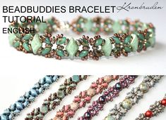 beaded bracelets with different colors and sizes are shown in this video instructions for beginners