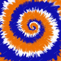 an orange and blue swirl is shown in this image