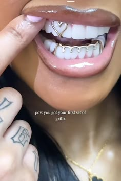 Kim K Grill Teeth, Grills Ideas Teeth, Couple With Grills, Women’s Teeth Grills, Bottom Bar Grill Teeth, Heart Grill Teeth, Grills Design Teeth, Kim K Grill, Grills For Girls Teeth