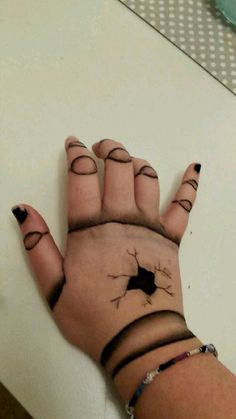 Proud of myself for this broken, marionette type doll hand makeup Puppet Joints Tattoo, Scary Things To Draw On Your Hand, Doll Hands Tattoo, Puppet Hand Tattoo, Scary Doll Costume Make Up, Puppet Joints Drawing, Broken Doll Costume Makeup, Doll Halloween Makeup Creepy, Doll Hands Drawing