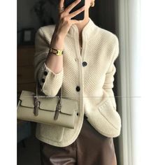 Size list S：Bust 95cm  Length 58cm M：Bust 100cm  Length 59cm L：Bust 105cm Length 60cm XL：Bust 110cm Length 61cm XXL：Bust 115cm Length 62cm Wool Sweaters Womens, Beige Pullover, Thick Sweaters, Collar Sweater, Loose Sweater, Beige Sweater, 가을 패션, Cashmere Cardigan, Cashmere Wool