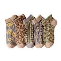 PRICES MAY VARY. Vintage floral patterns that add a touch of elegance to your casual outfits Made with premium quality materials to ensure all-day comfort Perfect fit for women with shoe sizes 4-9 Comes in a set of 5 or 10 pairs so you can switch up your style Great gift for your loved ones who appreciate unique and stylish socks Introducing our Vintage Cute Socks, the perfect addition to your collection! These Womens Crew Socks come in a set of 5 or 10 pairs and make great Gifts for Womens Sock Floral Socks, Ankle Socks Women, Mode Boho, Lace Socks, Warm Socks, Tube Socks, Retro Floral, Cotton Socks, Pattern Floral