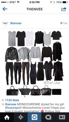 Black Capsule Wardrobe, Quoi Porter, Fashion Capsule Wardrobe, Italy Outfits, Basic Wardrobe, Grow On Instagram, Looks Black, Fashion Capsule, Minimalist Wardrobe