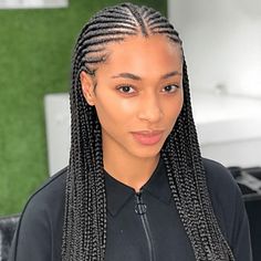 Tribal braids are appropriate for thin hair and thick hair. For thick hair, the tribal twist Updo is a common choice for women who love long hair Jamaica Braids, Trendy We Fryzurach, Scalp Braids, African Hair Braiding Styles, Long Box Braids, Micro Braids