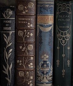 old books are lined up on a shelf