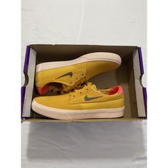 New With Box Without A Lid Mens Size 8 Gold Nike Sb Shane Skateboarding Shoes 100% Authentic Purchased From Nike Nike Sb Shane, Track And Field Spikes, Nike Air Monarch Iv, Nike Air Monarch, Nike Force, Nike Pegasus, Nike Gold, Nike Kyrie, Nike Shoes Air Max