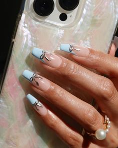 coquette bow nails designs Chic Nail Art, Nagel Tips, Smink Inspiration, Pearl Nails, Nail Swag, White Nail