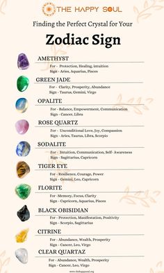 the zodiac sign with seven different crystals