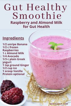 Super easy and healthy gut health smoothie recipe! Healing Smoothie, Easy Healthy Smoothie Recipes, Nutribullet Recipes, Easy Healthy Smoothies, Smoothie Recipes Healthy Breakfast, Healing Recipes, Smoothie Drink Recipes