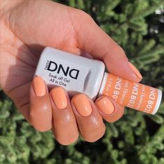 Peach Nail Color Ideas, Dnd Peach Gel Polish, Orange Nails Dnd, Orange Dip Powder Nails, Opi Orange Nail Polish, Dnd Summer Colors 2024, Creamsicle Nails, Peach Gel Polish