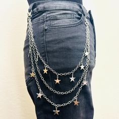 New Unbranded Length: 19.7 Inch, Width:5.9 Inch Material: Iron Alloy Color: Silver Style: Street Belts Width: Wide Belt Stretch: Non-Stretch Celestial Grunge, Cheap Edgy Chain Belt, Layered Belts Emo, Diy Emo Clothes, Edgy Silver Chain Belt, Cute Belts, Art Vendor, Silver Punk Chain Belt, Belt Chains