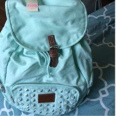 Backpack in Teal by VS-Pink Super CUTE!!! Teal color with 3 zippers. Brand New with tag. NEVER USED Kept very clean no spots no dirt. No trades. *Price is Firm‼️ PINK Victoria's Secret Bags Backpacks Victoria Secret Pink Bags, Teal Color, Teal Colors, Bags Backpacks, Vs Pink, Designer Handbags, Victoria's Secret