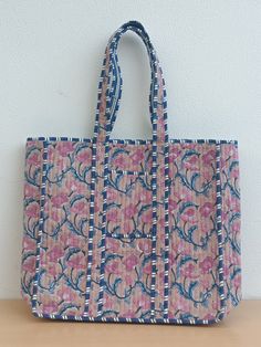 Set of 2 block printed - quilted grocery bag Handmade, handprinted Size approx. - 16 x 19.5 Inches Quilted Bags, 2 Block, Bags Tote, Bag Handmade, Quilted Bag, Printed Bags, Grocery Bag, Jaipur, Block Print