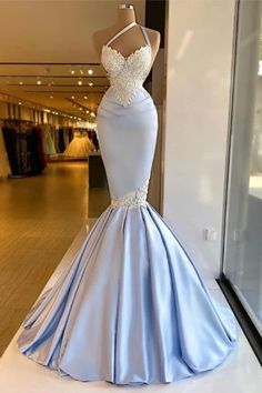 Gorgeous Halter Mermaid Prom Dress Long With Lace Appliques – Ballbella Shoulder Applique, डिजाइनर कपड़े, Long Party Gowns, Cheap Prom Dresses Long, Mermaid Prom Dresses Lace, Prom Dresses Long Mermaid, Mermaid Evening Gown, Gown Plus Size, Blue Mermaid