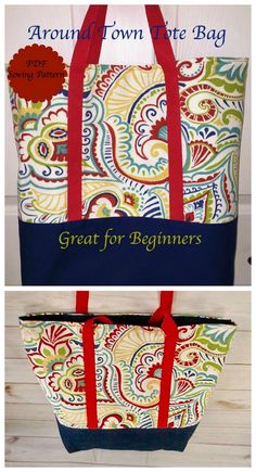 two bags with different designs on them and the words great for beginners written below