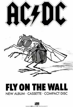 an advertisement for ac dc's fly on the wall