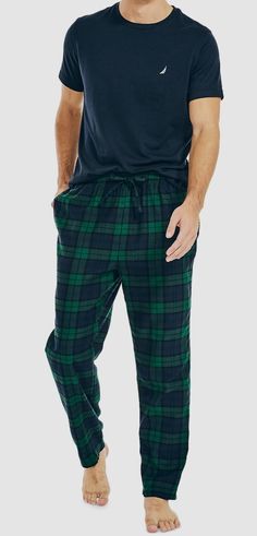 $70 Nautica Men Blue Green Shirt Plaid Pants Lounge Pajama Set Sleepwear Size M Description Imported Bottom: elastic drawstring waist; two side hand pockets Top: crewneck; short sleeves Size & Fit Classic fit Materials & Care Cotton/polyester Machine washable About Us We sell only 100% authentic clothing from new with tags to gently used. We have a 100% authentic or money back guarantee on every item we sell. Items are listed daily so make sure to put us on your favorite! We have been in busines Green Plaid Shirt, Plaid Pajama, Green Flannel, Flannel Pants, Plaid Pajamas, Lounge Pajamas, Plaid Pants, Mens Pajamas, Green Shirt