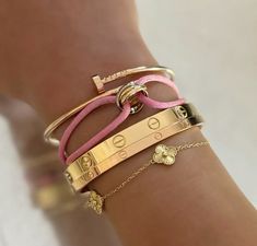 Cartier Jewelry Cartier Trinity Bracelet Stack, Cartier Love Stack, Cartier Love Bracelet Aesthetic, Cartier Jewelry Aesthetic, Cartier Stacked Bracelets, Cartier Watch Aesthetic, Cartier Bracelet Aesthetic, Cartier Love Bracelet Stack, Cartier Gold Bracelet