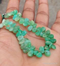 7-8MM Chrysoprase 7'' Inches Full Strand Natural Chrysoprase Gems, Chrysoprase Beads Pear Smooth Beads, Jewelry Beads - For Bracelet Bead Gemstone : Chrysoprase Size : 8X5X4 To 7X5X3 MM Shape : Pear Weight : 68 Cts Pieces : 57 Semi Precious BeadsSmooth BeadsGemstone BeadsJewelry Beadsnecklace beadsAAA Quality StoneChrysopraseChrysoprase BeadsChrysoprase GemstoneFaceted BeadsPear ChrysopraseBeads For BeadsFor Bracelet Bead We 'll Accept The Return If The Buyer Is Not Satisfied With The Product, i Green Onyx Necklace, Gemstone Beads Jewelry, Bracelet Bead, Onyx Necklace, Semi Precious Beads, Jewelry Beads, Jaipur India, Eye Catching Colors, Beads Jewelry