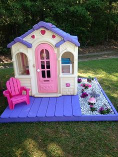 Yard Flower Bed Ideas, Front Yard Flower Bed Ideas, Front Yard Flower Bed, Ideas Front Yard Landscaping, Kids Backyard Playground, Living Pool, Play Area Backyard, Backyard Kids Play Area, Diy Playhouse