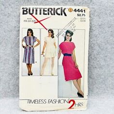 an old sewing pattern for women's dresses and skirts