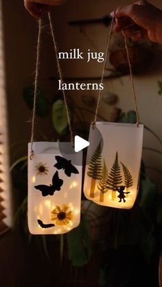 Milk Jug Lanterns Diy, Milk Jug Recycle Project, Milk Carton Crafts Upcycle, Crafts With Plastic Containers, Milk Jug Lanterns, Milk Jug Crafts For Kids, Milk Bottles Ideas, Diy Recycled Projects For Kids, Recycled Lantern