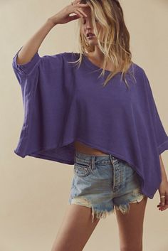 We The Free CC Tee | Free People We The Free Cc Tee, Flowy Shirts, Peach Nectar, Gender Fluid Fashion, Draped Sleeves, People Clothes, Free People Clothing, Cute Preppy Outfits, Oversized Style