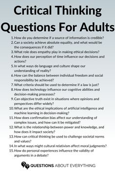 critical thinking questions Critical Thinking Questions For Adults, Questions To Get You Thinking, Critical Thinking Prompts, Critical Thinking Aesthetic, Critical Thinking Questions For Kids, Critical Thinking Activities For Adults, Funny Philosophical Questions, Deep Thinking Questions, Jenga Questions