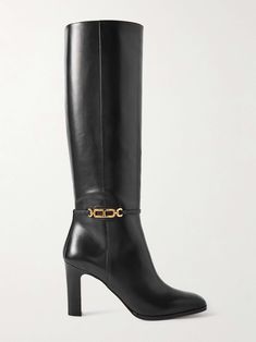 Tom Ford Boots, Tom Ford Leather, Tom Ford Shoes, Chunky Gold Chain, Leather Knee Boots, Flat Dress Shoes, Gucci Eyewear, Thigh Boot, Saint Laurent Shoes