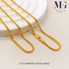 Ribbon, India, Chain, Gold