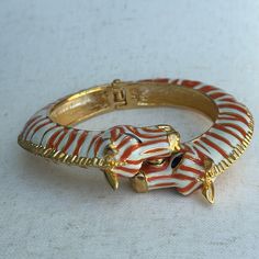 Fornash Enamel Double Head Giraffe Bangle Bracelet - Nwot. Magnetic Closure. African Bangles, Dope Jewelry Accessories, Jewelry Details, Dope Jewelry, Chic Leather, Stacked Bangles, Enamel Bracelet, Gold Orange, Dream Jewelry