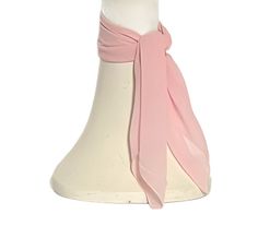 Elevate your style with our Pink Chiffon Neck Scarf. Made from luxurious polyester chiffon, this soft scarf adds a touch of girly fun to any outfit. The delicate pink hue adds a touch of elegance, making it the perfect accessory for any occasion. Stay stylish and sophisticated with our must-have scarf. 19" Neck Scarf Pink chiffon Made in USA Machine wash cold / hand dry Press if needed Pink Neck Scarf, Chic Summer Party Scarf, Chic Party Scarves For Spring, Elegant Pink Scarves For Spring, Pink One Size Scarf For Spring, Pink One Size Scarves For Spring, Pink Scarves For Spring, One Size, Pink One-size Scarves For Spring, Chic Summer Wedding Scarves