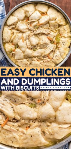 Easy Chicken and Dumplings with Biscuits Cheap Chicken And Dumplings, Chicken And Dumplings Grands Biscuits, Quick Chicken Dumplings, Homestyle Chicken And Dumplings, Semi Homemade Chicken And Dumplings, Chicken Dumpling With Biscuits, Quick Easy Chicken And Dumplings, 5 Ingredient Chicken And Dumplings, Simple Chicken Dumpling Recipe