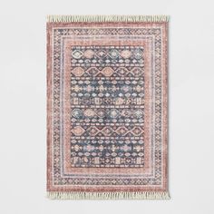 Boho Rug from Target Pink Persian Rug, Night Heron, Affordable Area Rugs, Printed Tile, Door Entryway, Persian Style Rug, Persian Style, Target Rug, Tile Print