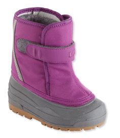 These toddler winter boots are easy to take on and off, with two sets of thick, warm felt liners to keep toes toasty for cold-weather play. Half sizes order up. Two sets thick removable polyester felt liners. Tough water-resistant nylon upper. Waterproof rubber bottom. Reflective trim. Hook-and-loop-closure strap keeps boot snug. Fold-open upper makes boots a breeze to put on. Imported. Toddler Winter Boots, Toddler Winter, Rain Shoes, Kids Boots, Ll Bean, L L Bean, Ugg Boots, Snow Boots, Winter Boots