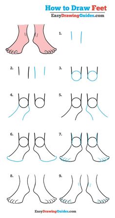 how to draw feet step by step instructions for children and beginners in this video, you