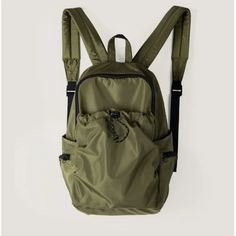 UAKISS - Korean Fashion Casual Nylon Backpacks High-capacity Portability School Bags Women 2024 Chic Drawstring Design Rucksack Length :27cm width :15cm height :42cm Casual Khaki Nylon Backpack, Travel Backpack In Khaki Nylon, Khaki Nylon Travel Backpack, Everyday Khaki Nylon Backpack, Large Capacity Green Backpack For Outdoor, Khaki Nylon Backpack With Pockets, Green Nylon Backpack With Pockets, Green Backpack For Outdoor Activities With Large Capacity, Functional Khaki Nylon Backpack