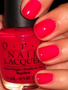 Valentine's Day Red Pink Nails, Do It Yourself Nails, Opi Nail Colors, Nails Colors, Red Nail Polish, Nail Envy, Red Nail, Polish Colors, Opi Nails